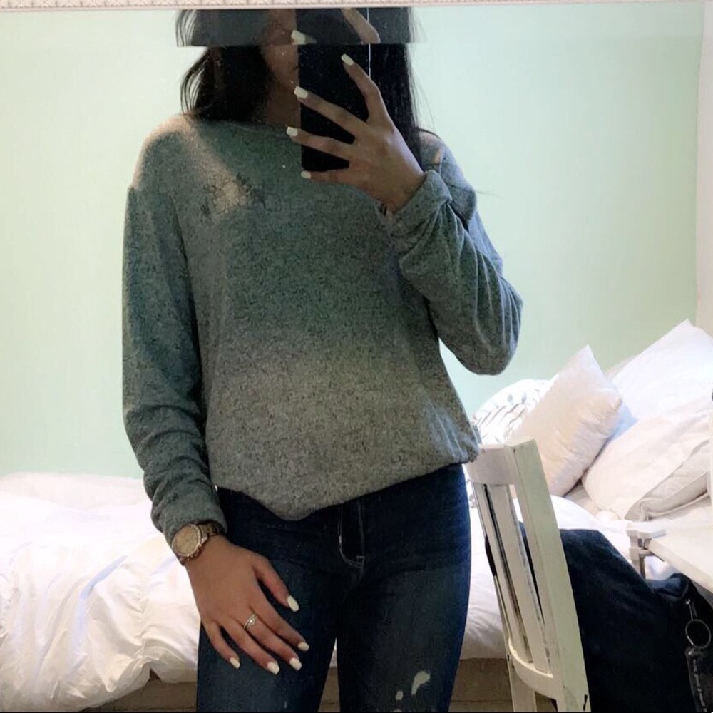 Crew neck loose sweater